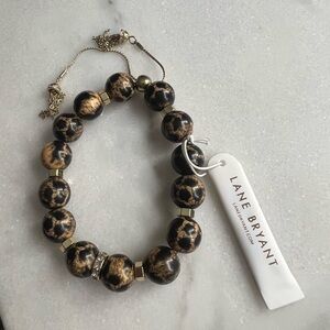 Lane Bryant Adjustable Animal Print Bracelet NWT